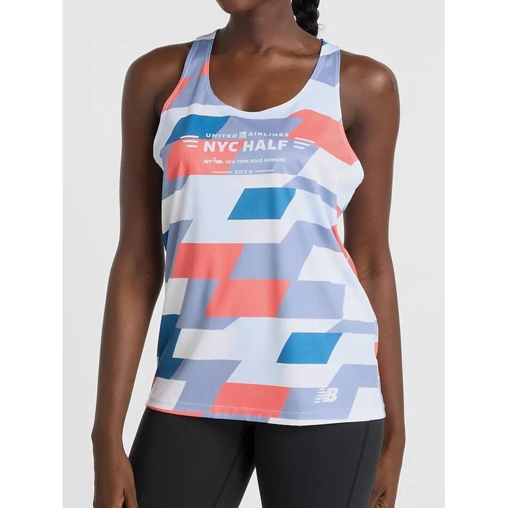 New Balance Women's United Airlines 2025 NYC Half Printed Run Singlet - Sz Small